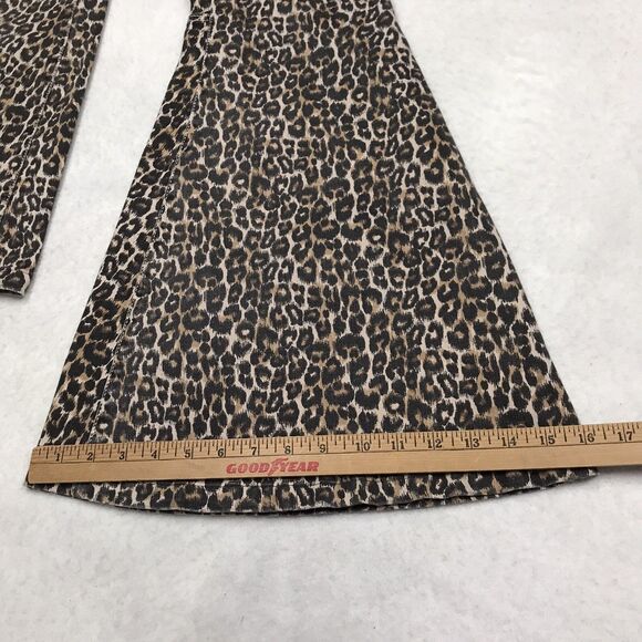 WE THE FREE People Wide Flare Jean Women 29 Reg (26x30) Leopard Print Stretch - Picture 16 of 16
